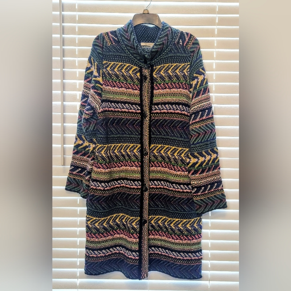 Anthropologie Aldomartins Oslo Sweater Coat Size Small Boho!
